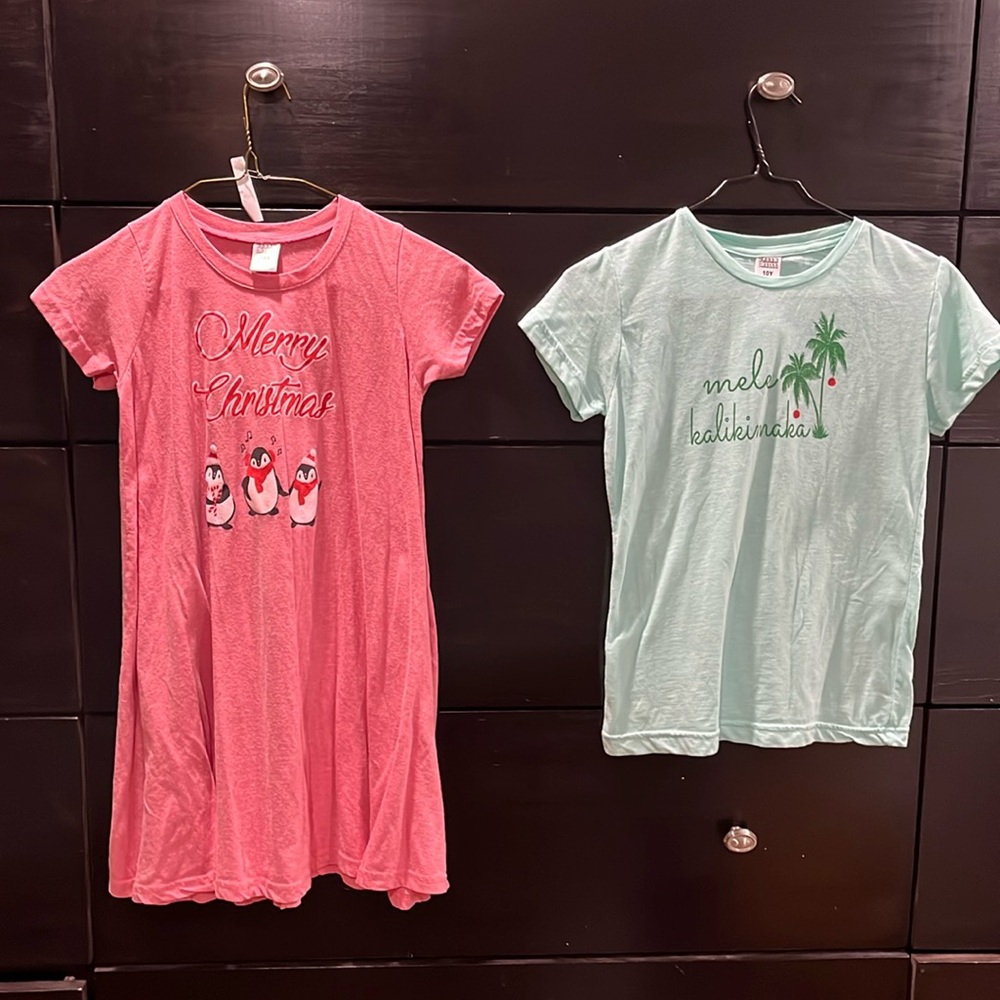 Christmas dress and T-shirt - size 10 Girls